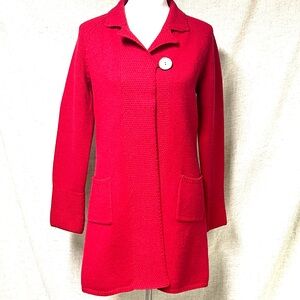 Deanne and white  cardigan